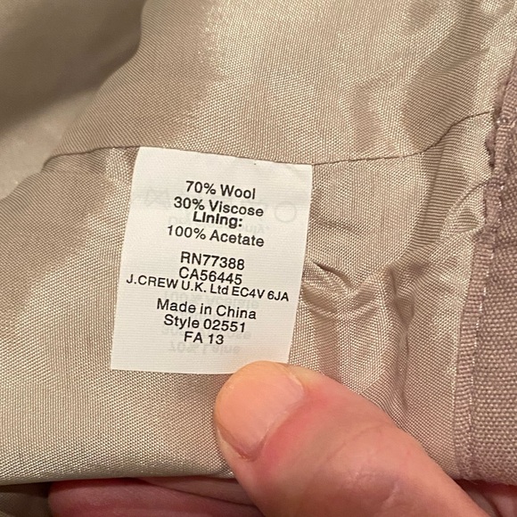 Jcrew Factory Cream Wool Skirt Size 6 - NWT - Picture 7 of 7